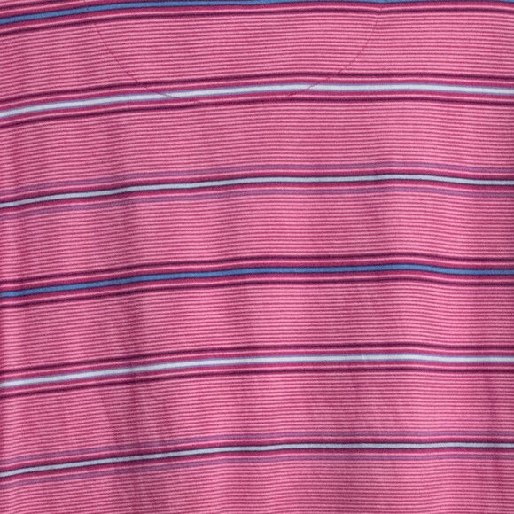 Saddlebred Striped Polo Shirt Short Sleeve Button Collar Pocket Mens Size XXL Pi - Picture 7 of 8